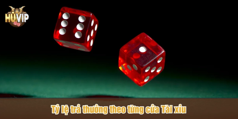 Tỷ lệ trả thưởng theo từng cửa Tài xỉu